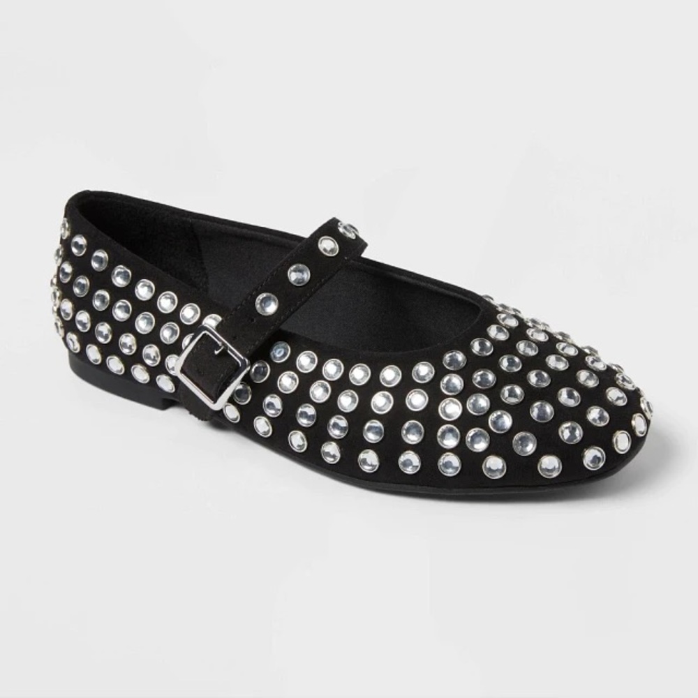 NWT Art Class Black Studded Toree Ballet Flat Shoes